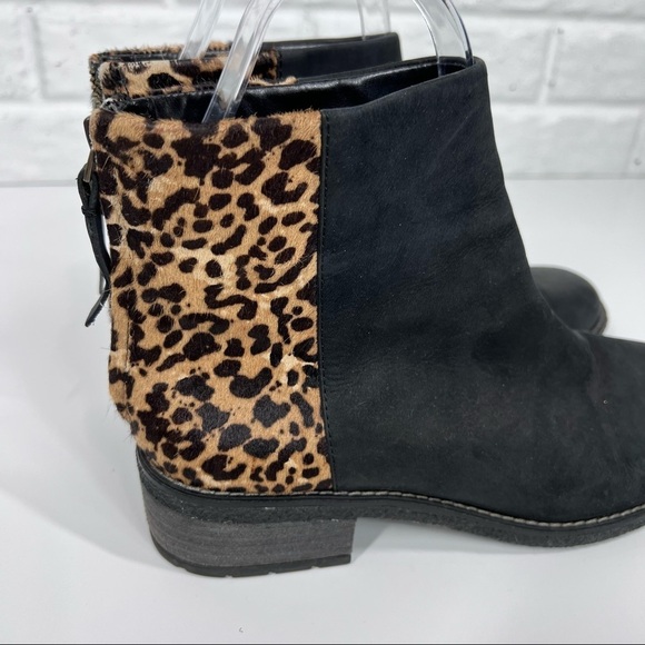 SPERRY Maya Belle Leopard Black Leather Bootie Sz 8 - Picture 6 of 9